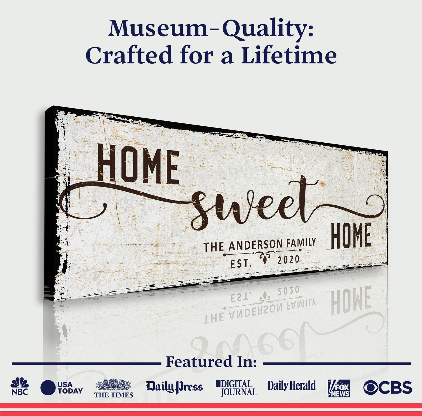 Home Sweet Home Sign - Tailored Canvases - Flyclothing LLC