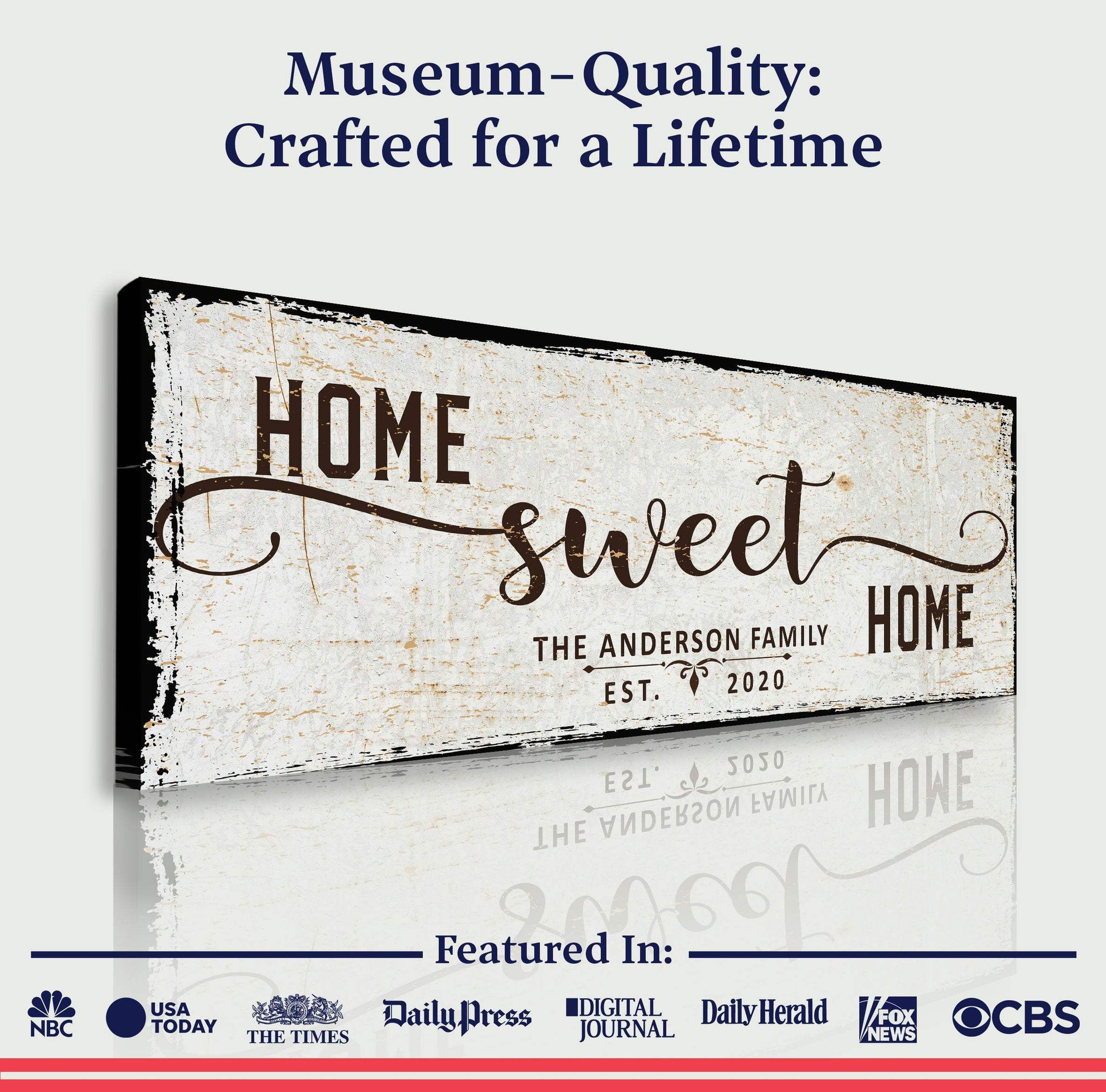 Home Sweet Home Sign - Tailored Canvases - Flyclothing LLC