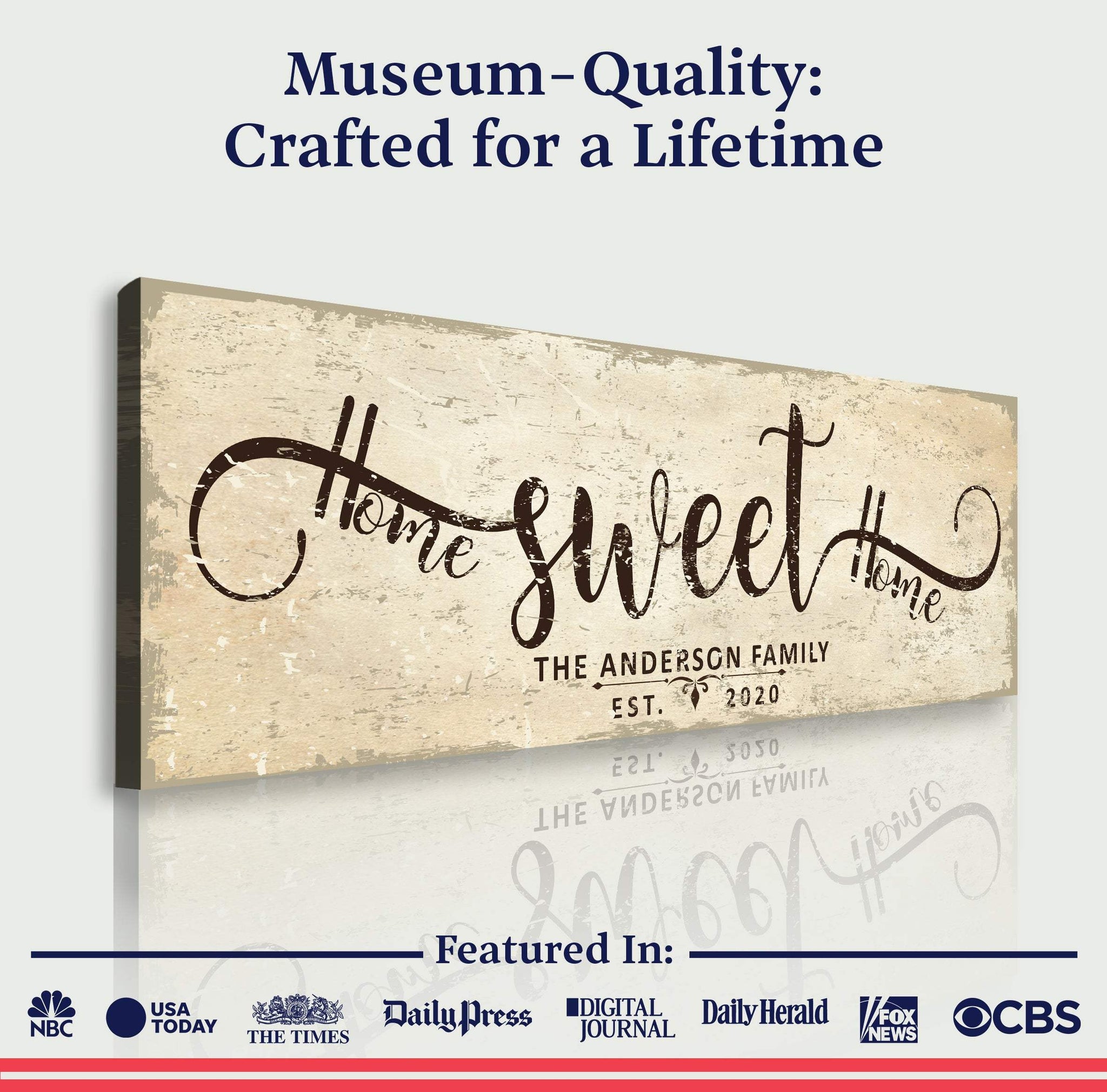 Home Sweet Home Sign VI - Tailored Canvases - Flyclothing LLC