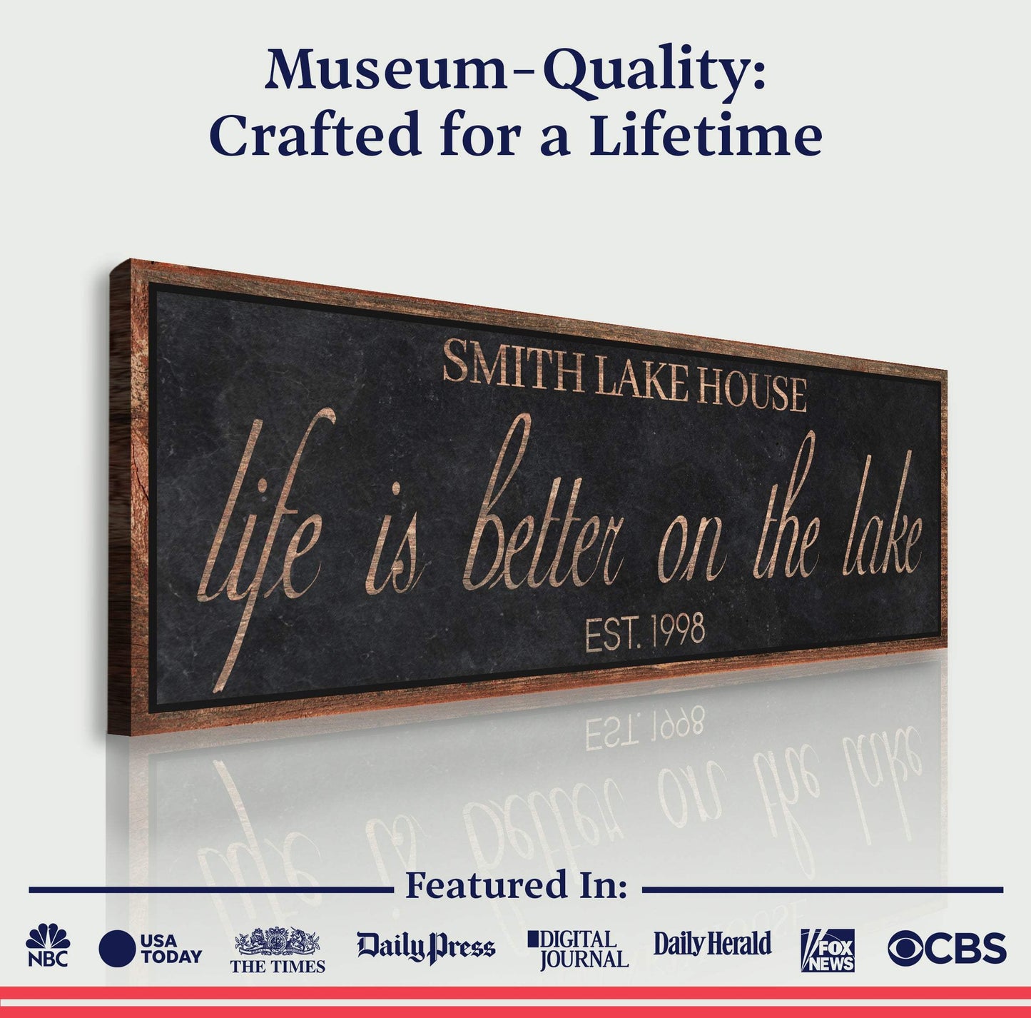 Life Is Better On The Lake Sign - Tailored Canvases - Flyclothing LLC
