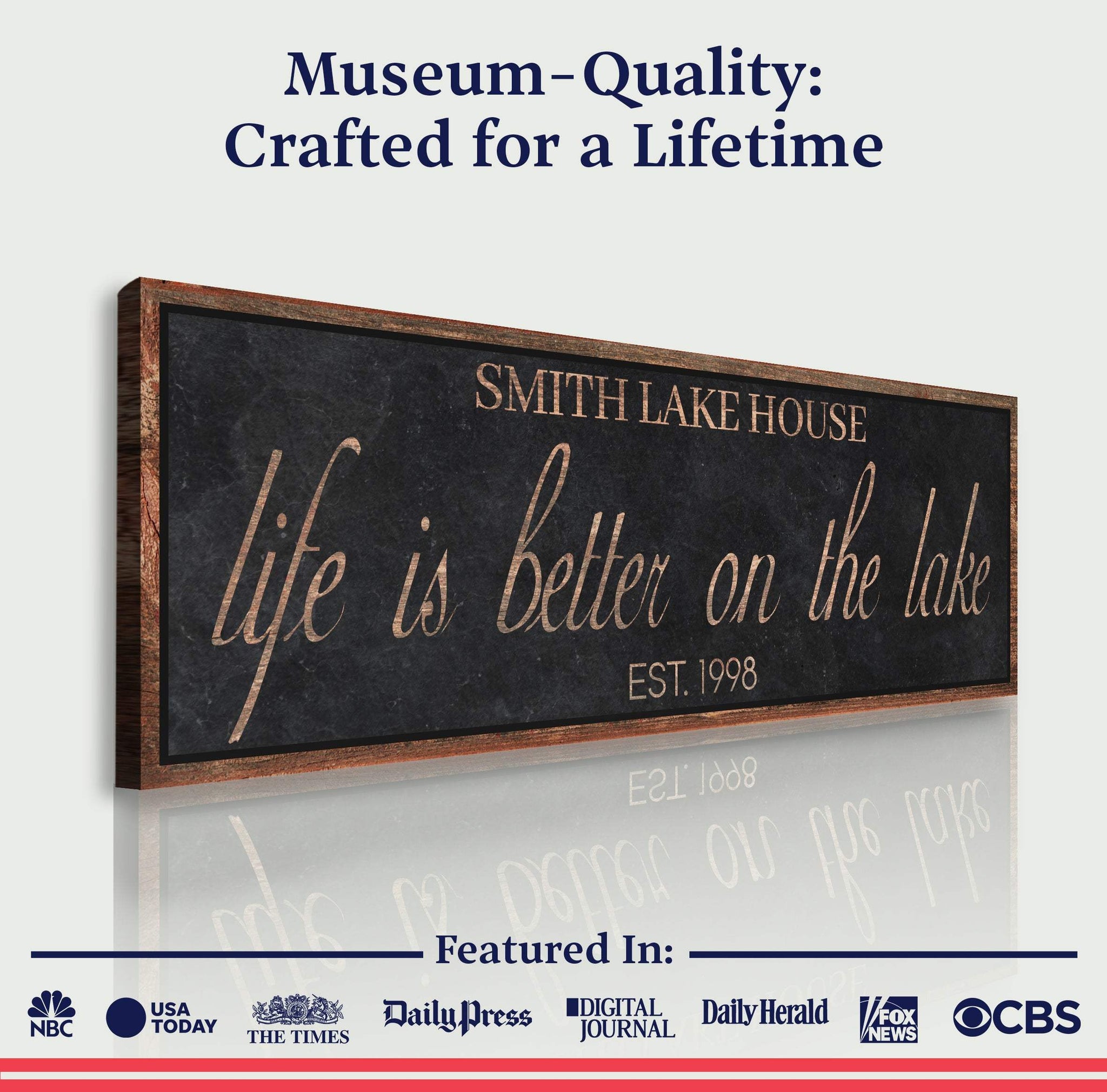 Life Is Better On The Lake Sign - Tailored Canvases - Flyclothing LLC