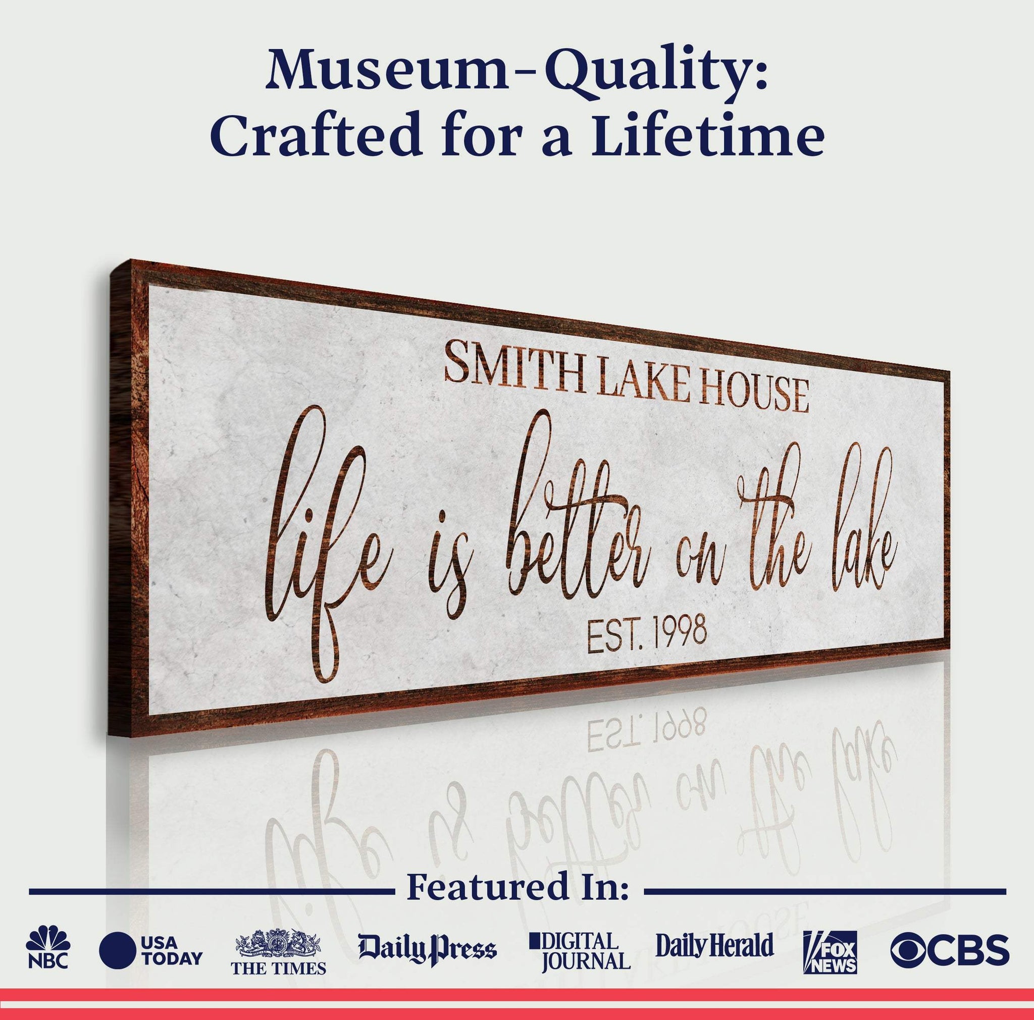 Life Is Better On The Lake Sign II - Tailored Canvases - Flyclothing LLC
