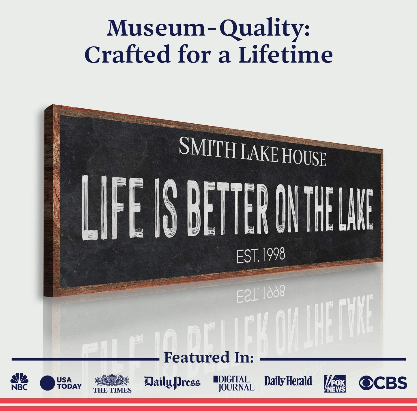Life Is Better On The Lake Sign III - Tailored Canvases - Flyclothing LLC