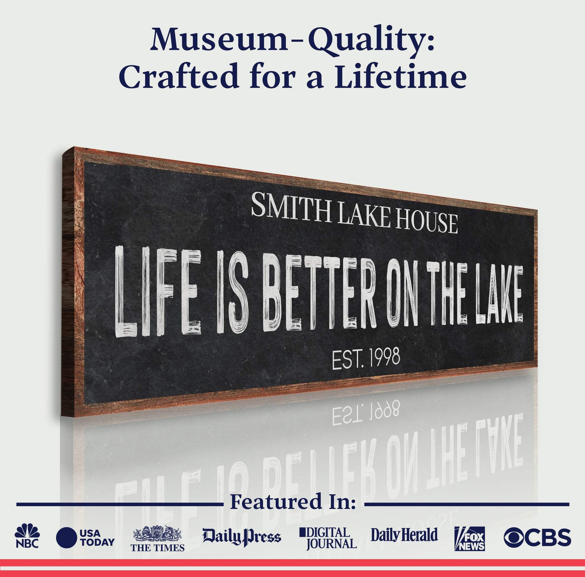 Life Is Better On The Lake Sign III - Tailored Canvases - Flyclothing LLC