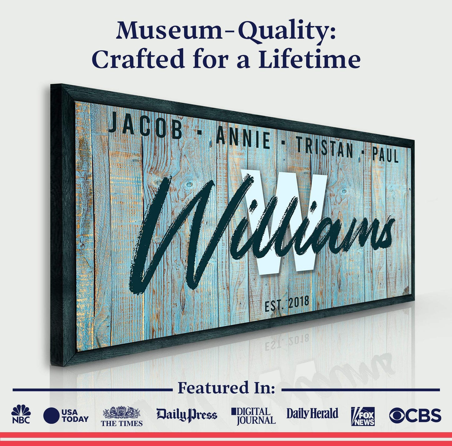Family Wood Sign IV - Tailored Canvases - Flyclothing LLC