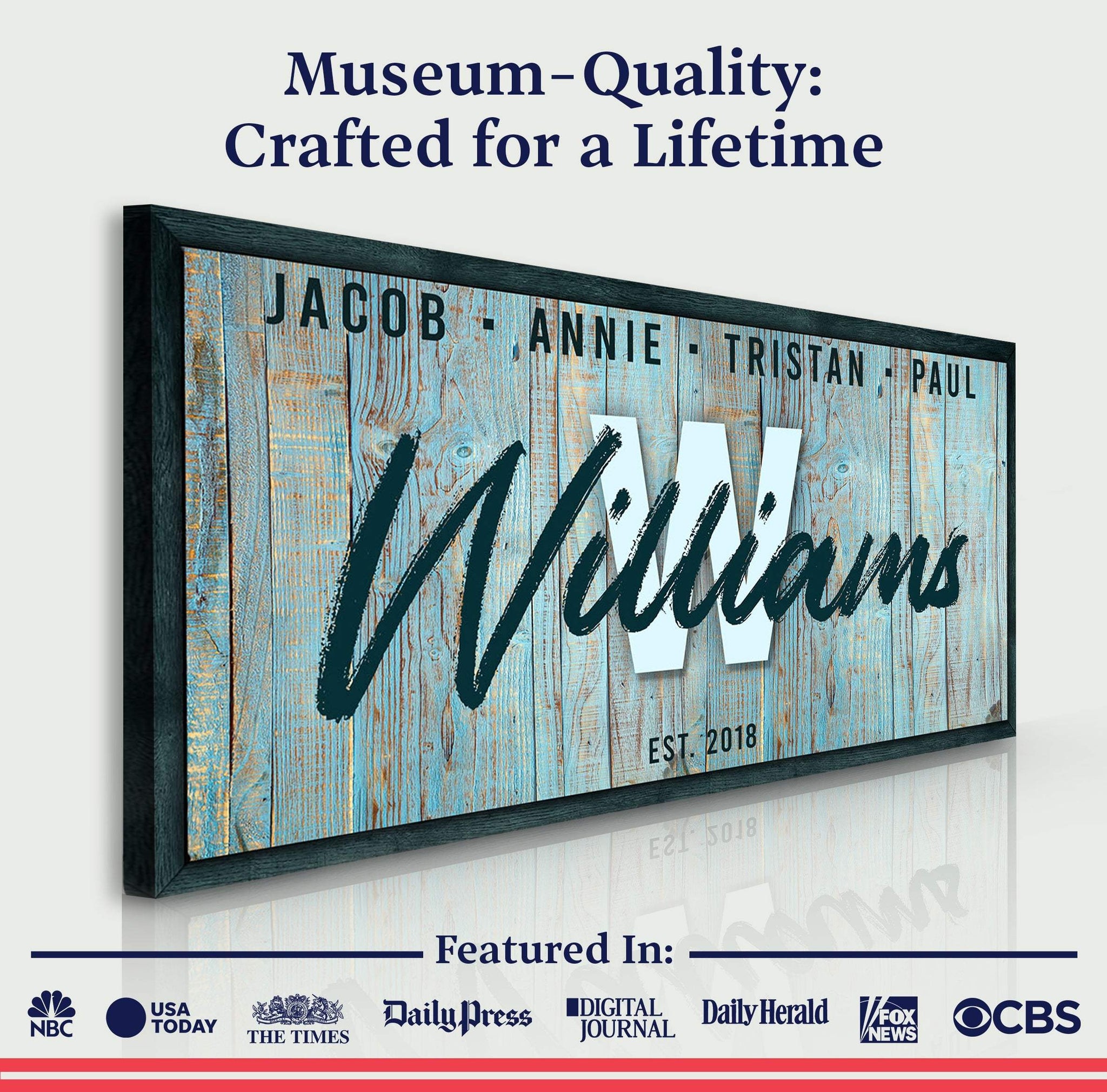 Family Wood Sign IV - Tailored Canvases - Flyclothing LLC