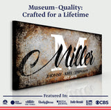 Family Last Name Sign - Tailored Canvases - Flyclothing LLC