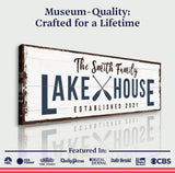 Family Lake House Arrow Sign II - Tailored Canvases - Flyclothing LLC