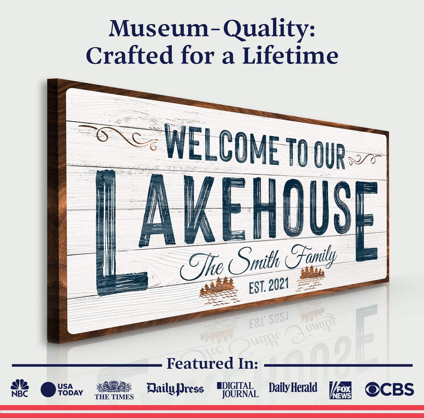 Welcome To Our Lakehouse Sign - Tailored Canvases - Flyclothing LLC