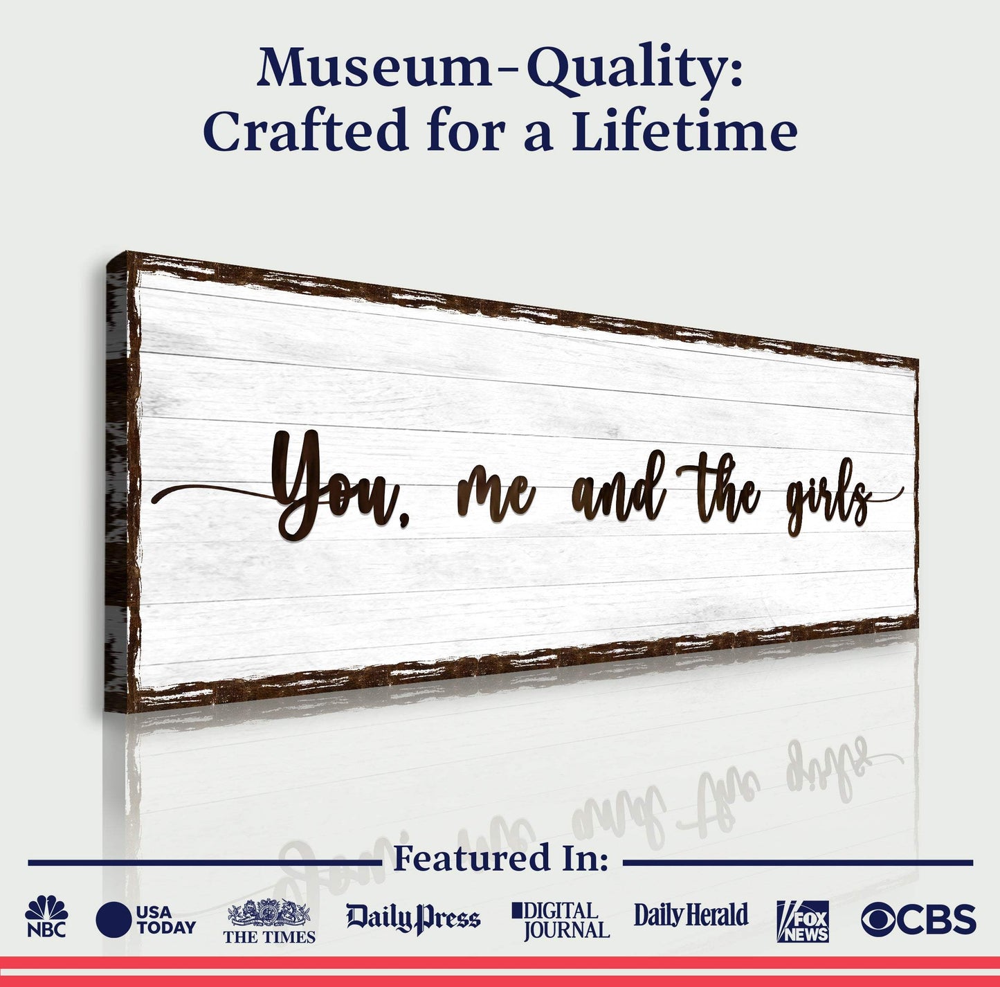 You, Me, And The Girls Sign - Tailored Canvases - Flyclothing LLC