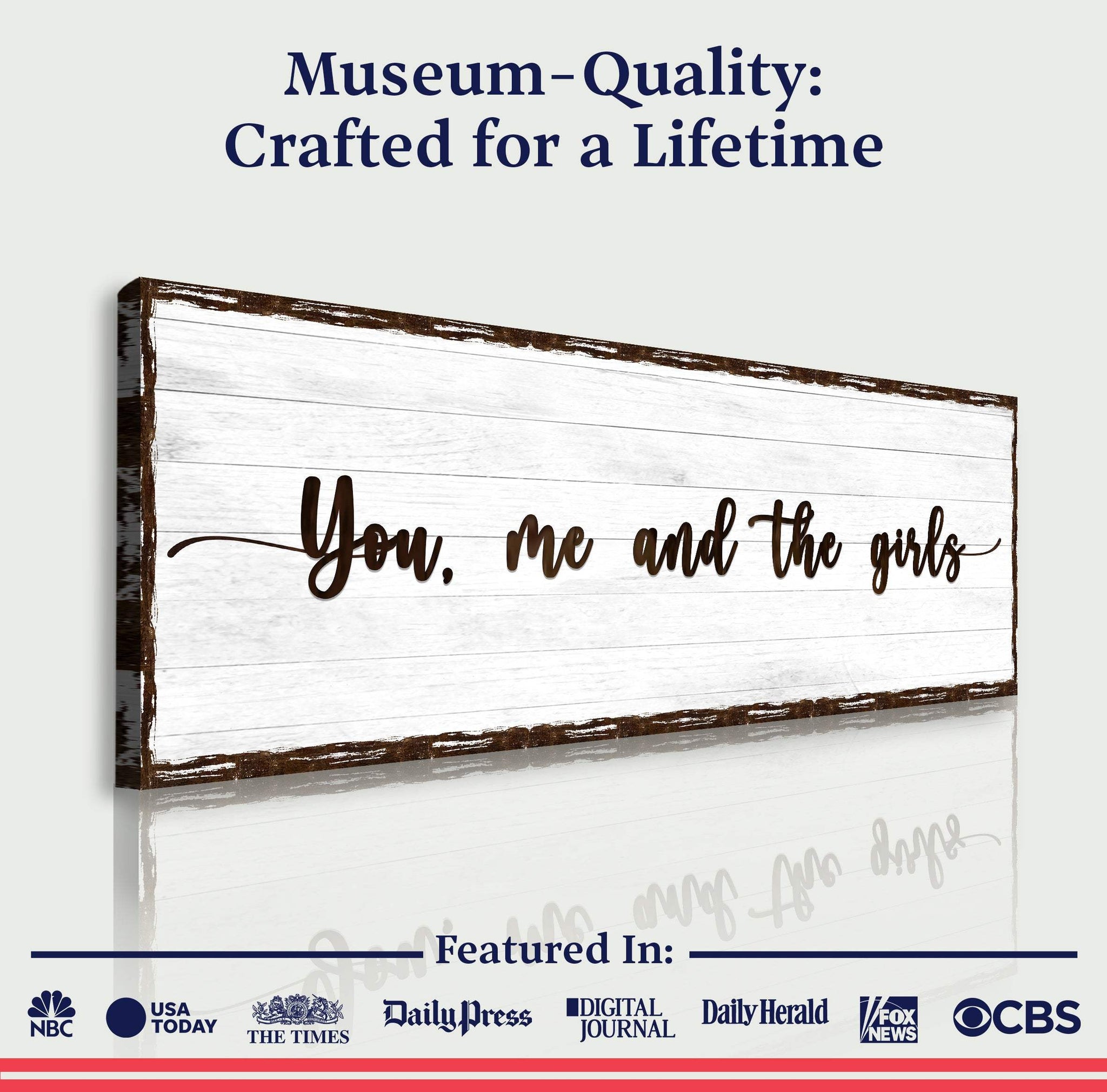 You, Me, And The Girls Sign - Tailored Canvases - Flyclothing LLC