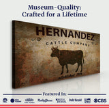 Cattle Company Sign - Tailored Canvases - Flyclothing LLC