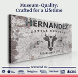 Cattle Company Sign II - Tailored Canvases - Flyclothing LLC