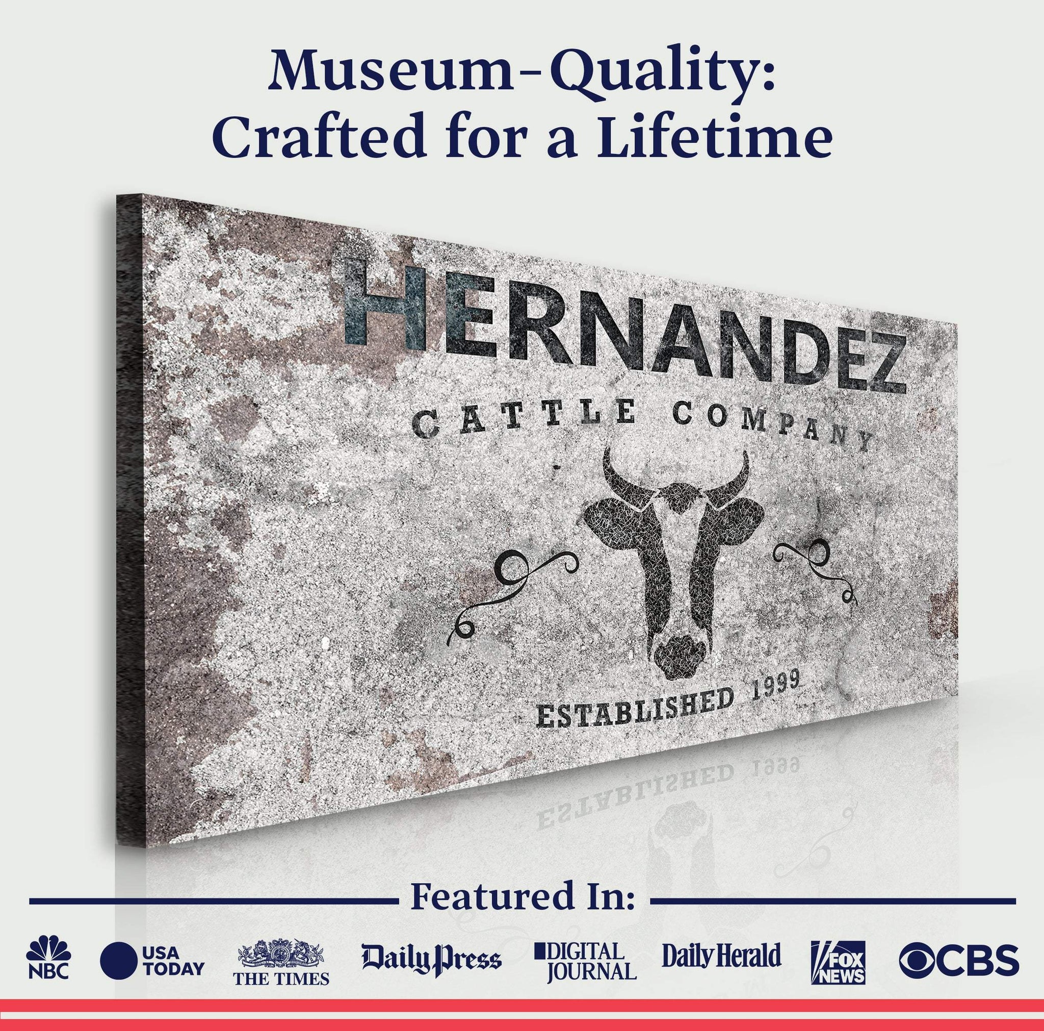 Cattle Company Sign II - Tailored Canvases - Flyclothing LLC