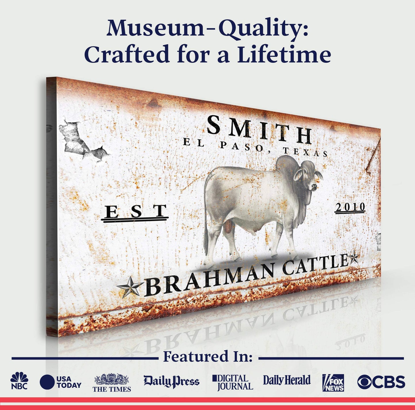 Brahman Cattle Sign III - Tailored Canvases - Flyclothing LLC