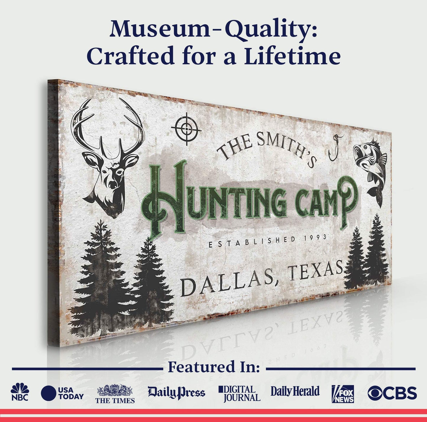 Fishing And Hunting Sign - Tailored Canvases - Flyclothing LLC