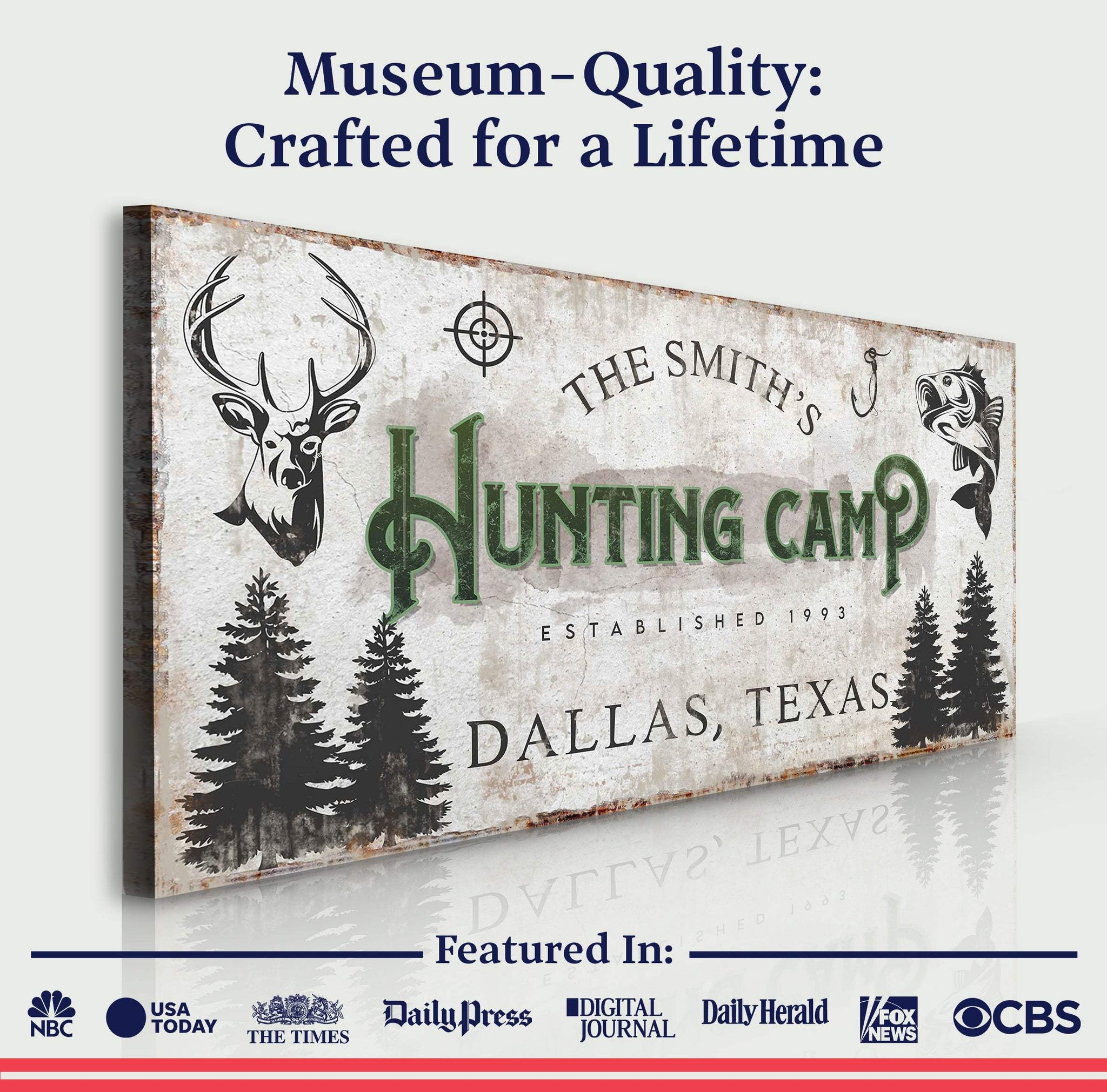 Fishing And Hunting Sign - Tailored Canvases - Flyclothing LLC