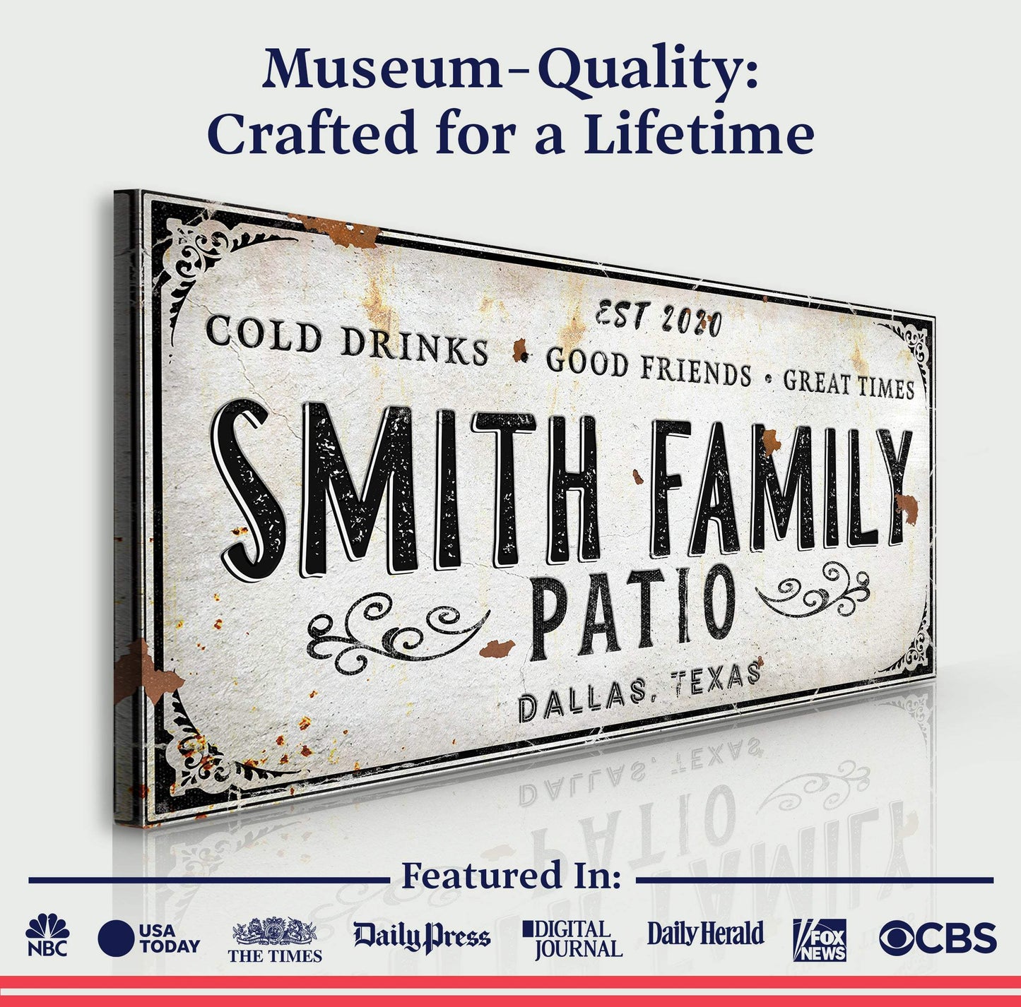 Family Patio Sign - Tailored Canvases - Flyclothing LLC