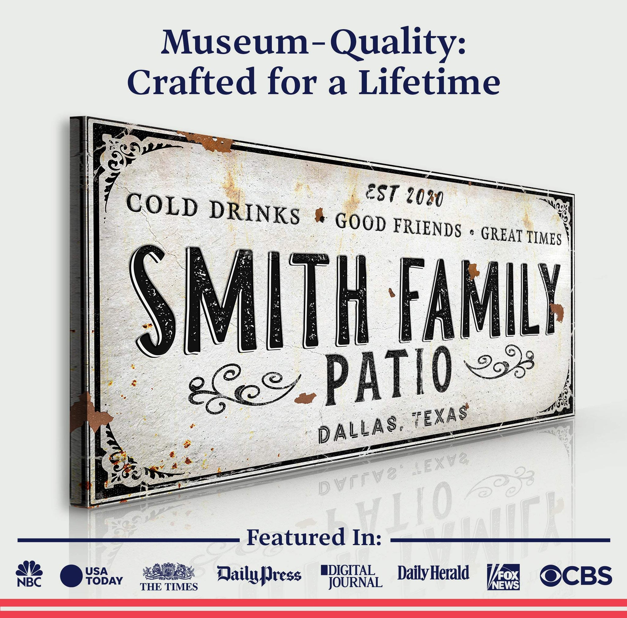 Family Patio Sign - Tailored Canvases - Flyclothing LLC