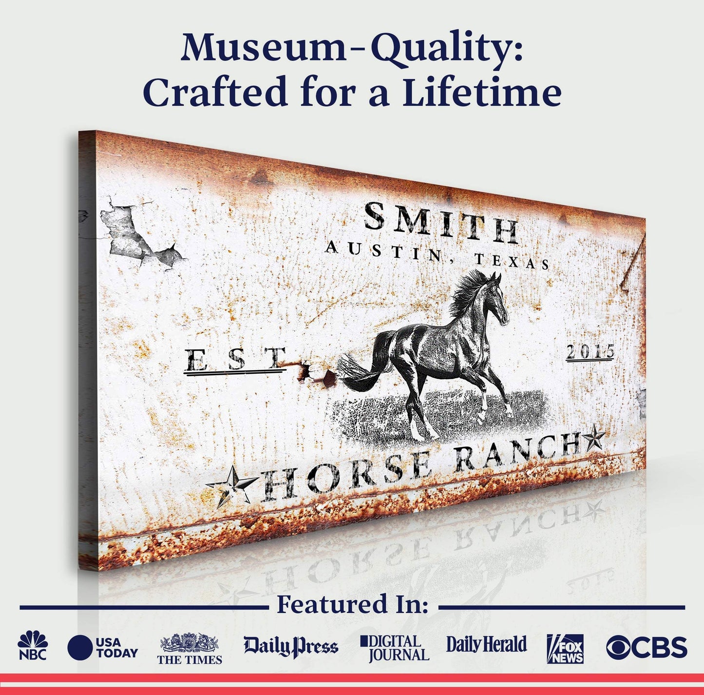 Rustic Horse Ranch Sign - Tailored Canvases - Flyclothing LLC
