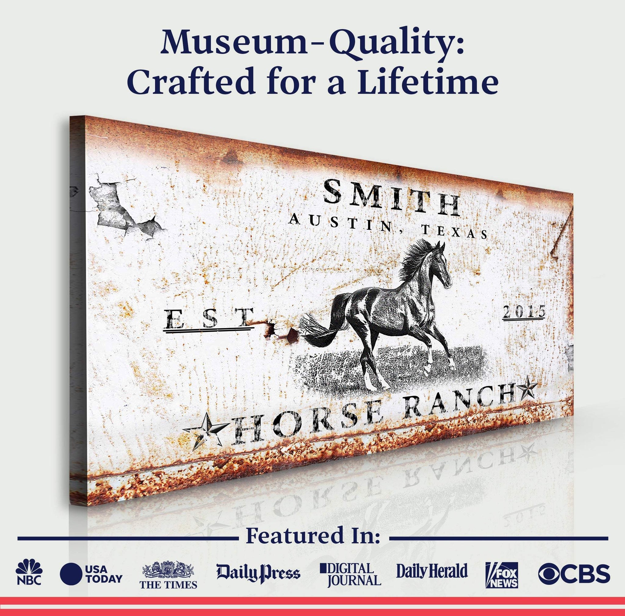 Rustic Horse Ranch Sign - Tailored Canvases - Flyclothing LLC