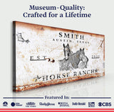 Rustic Horse Ranch Sign III - Tailored Canvases - Flyclothing LLC