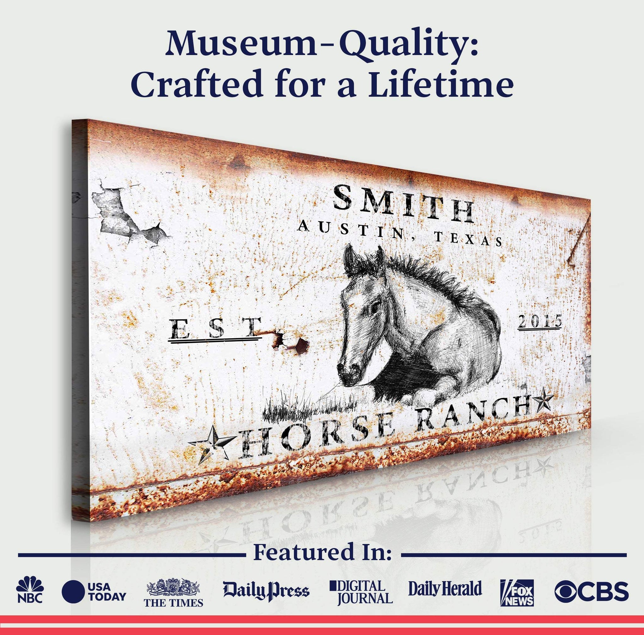 Rustic Horse Ranch Sign IV - Tailored Canvases - Flyclothing LLC