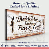 Backyard Bar & Grill Sign IV - Tailored Canvases - Flyclothing LLC