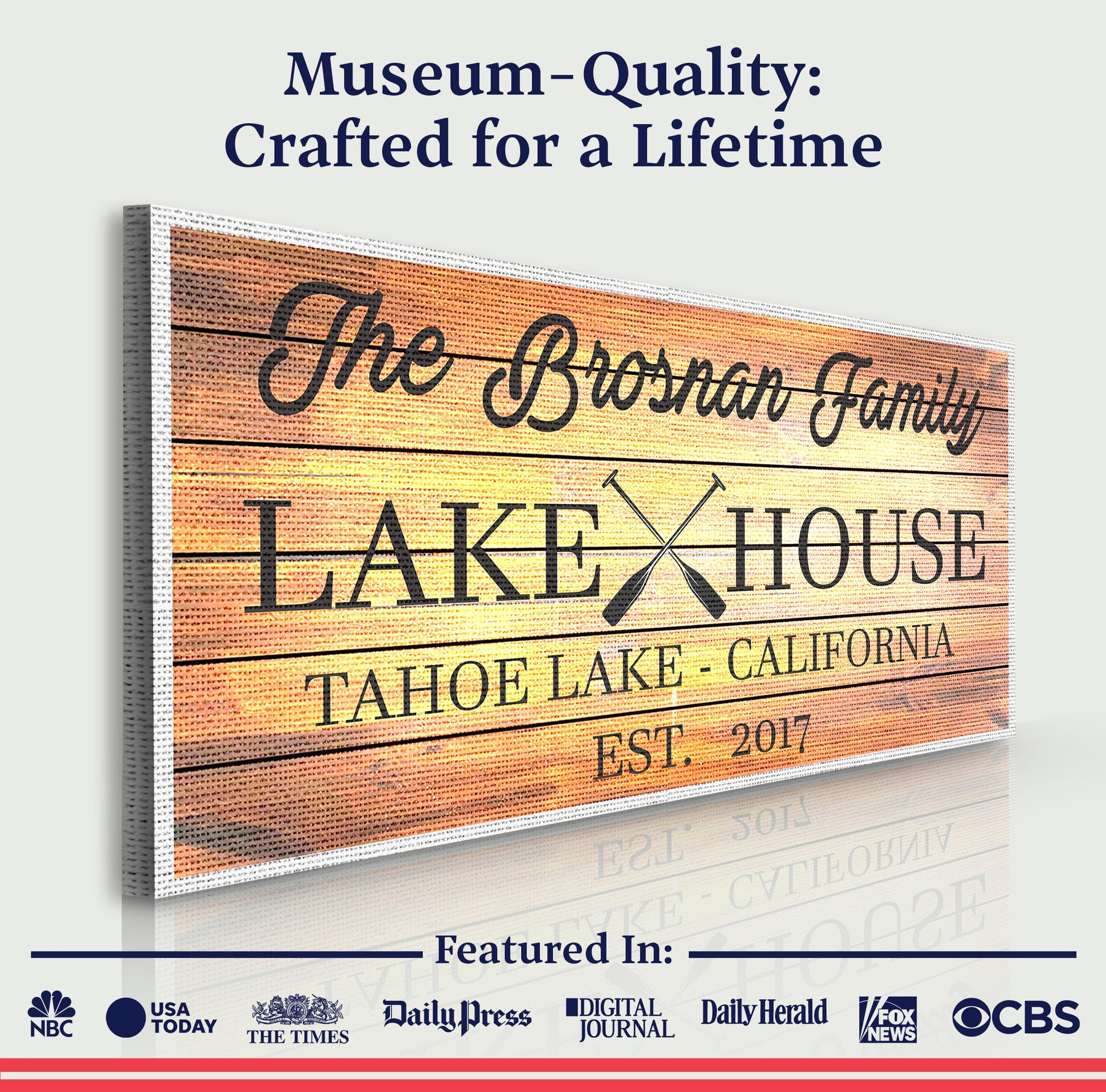 Family Lake House Paddle Sign III - Tailored Canvases - Flyclothing LLC