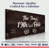19th Hole Golf Personalized Sign II - Tailored Canvases - Flyclothing LLC