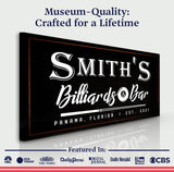 Billiards And Bar Sign II - Tailored Canvases - Flyclothing LLC
