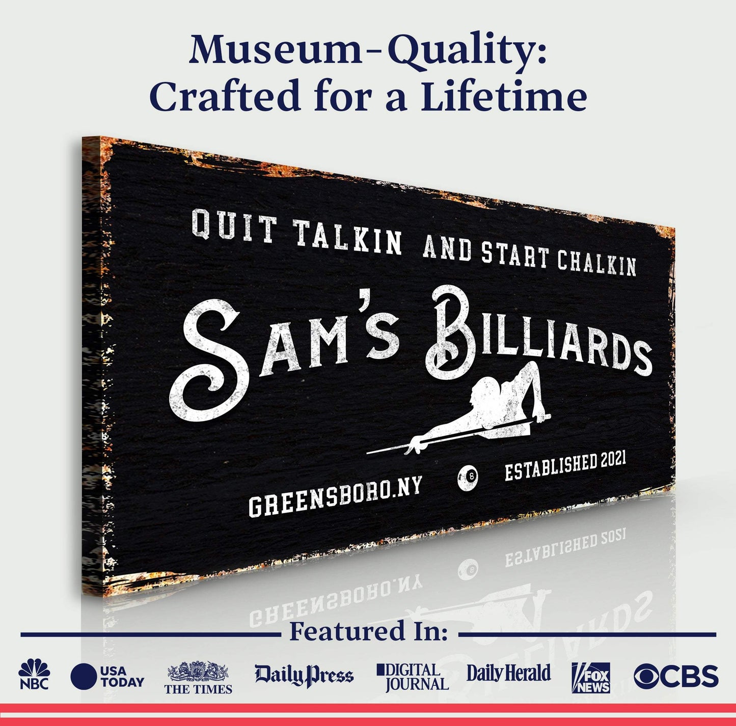 Billiards Room Sign - Tailored Canvases - Flyclothing LLC