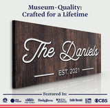 Family Name Sign IV - Tailored Canvases - Flyclothing LLC