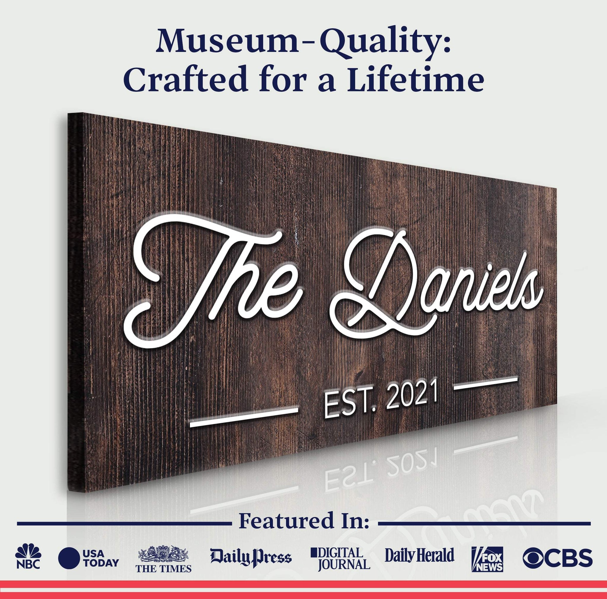 Family Name Sign IV - Tailored Canvases - Flyclothing LLC
