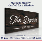 Wooden Family Name Sign - Tailored Canvases - Flyclothing LLC