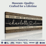 Personalized Happily Ever After Couple Sign V - Tailored Canvases - Flyclothing LLC