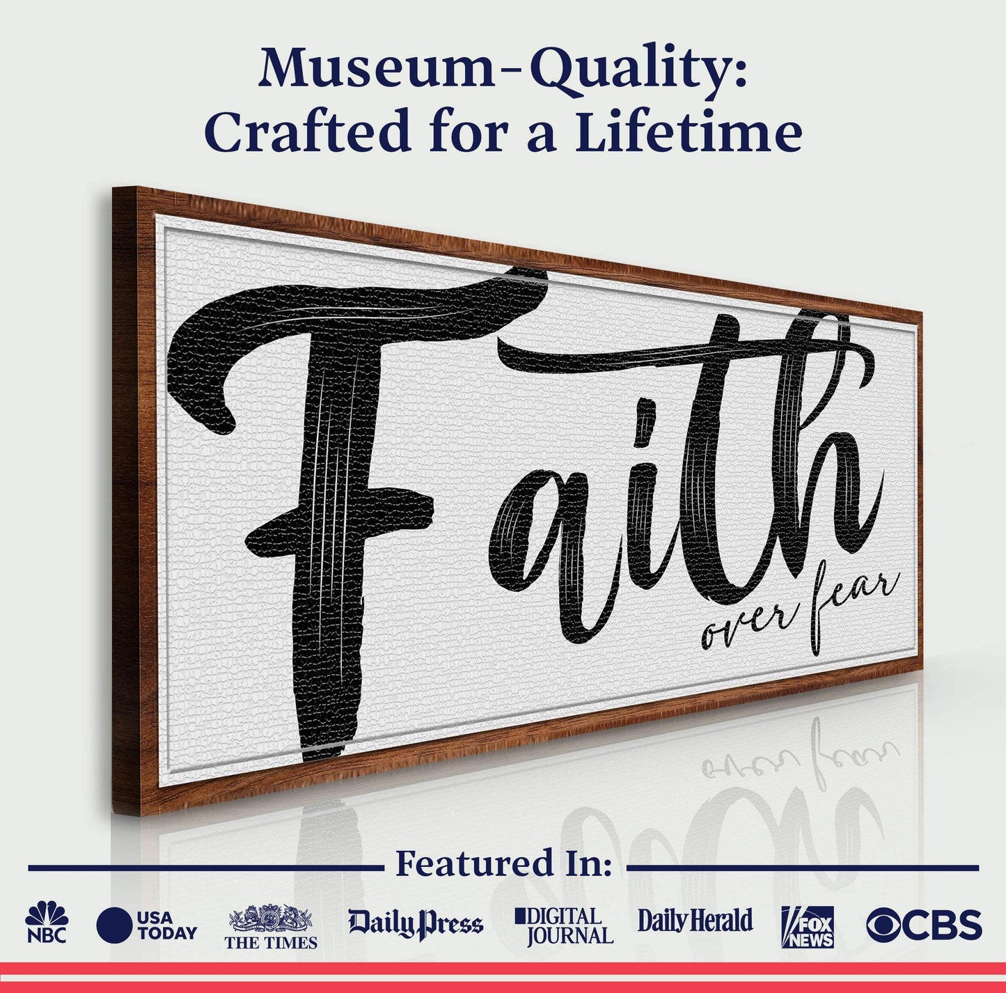 Faith Over Fear Faith Sign II - Tailored Canvases - Flyclothing LLC