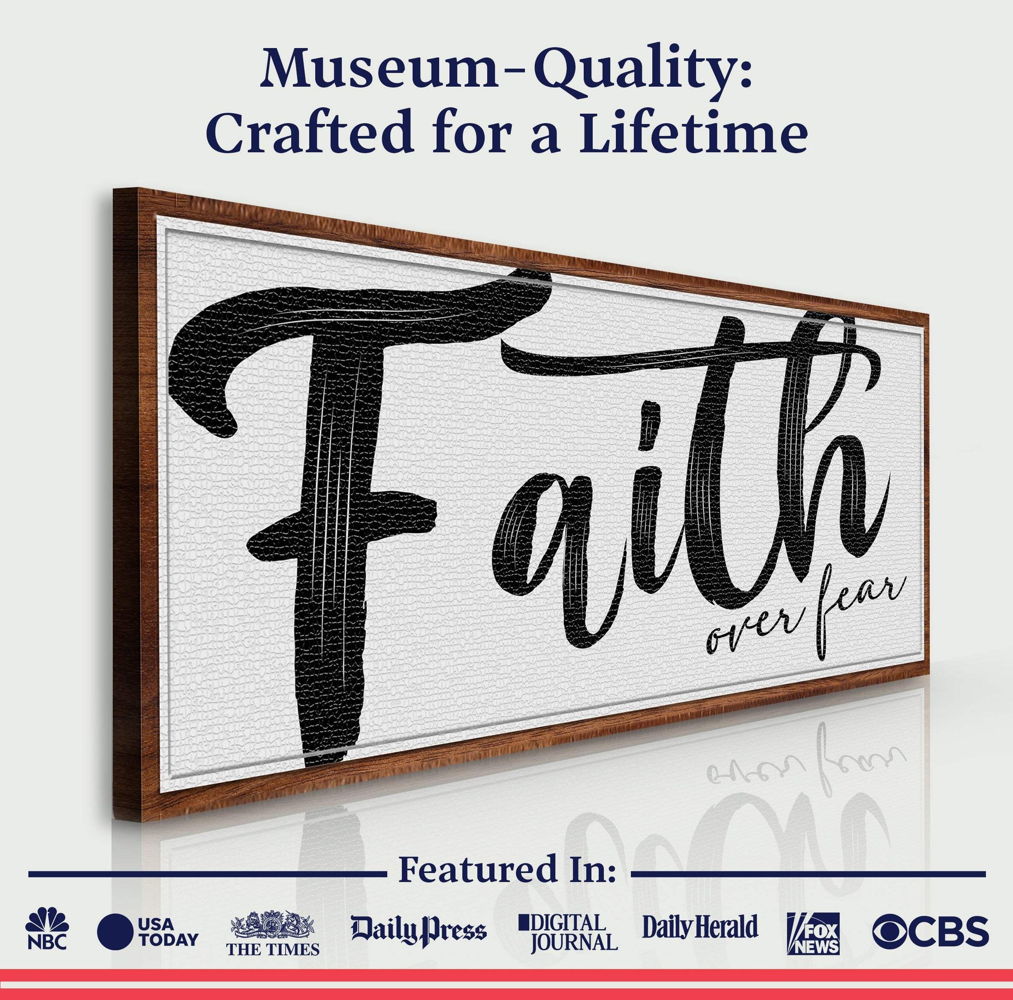 Faith Over Fear Faith Sign II - Tailored Canvases - Flyclothing LLC