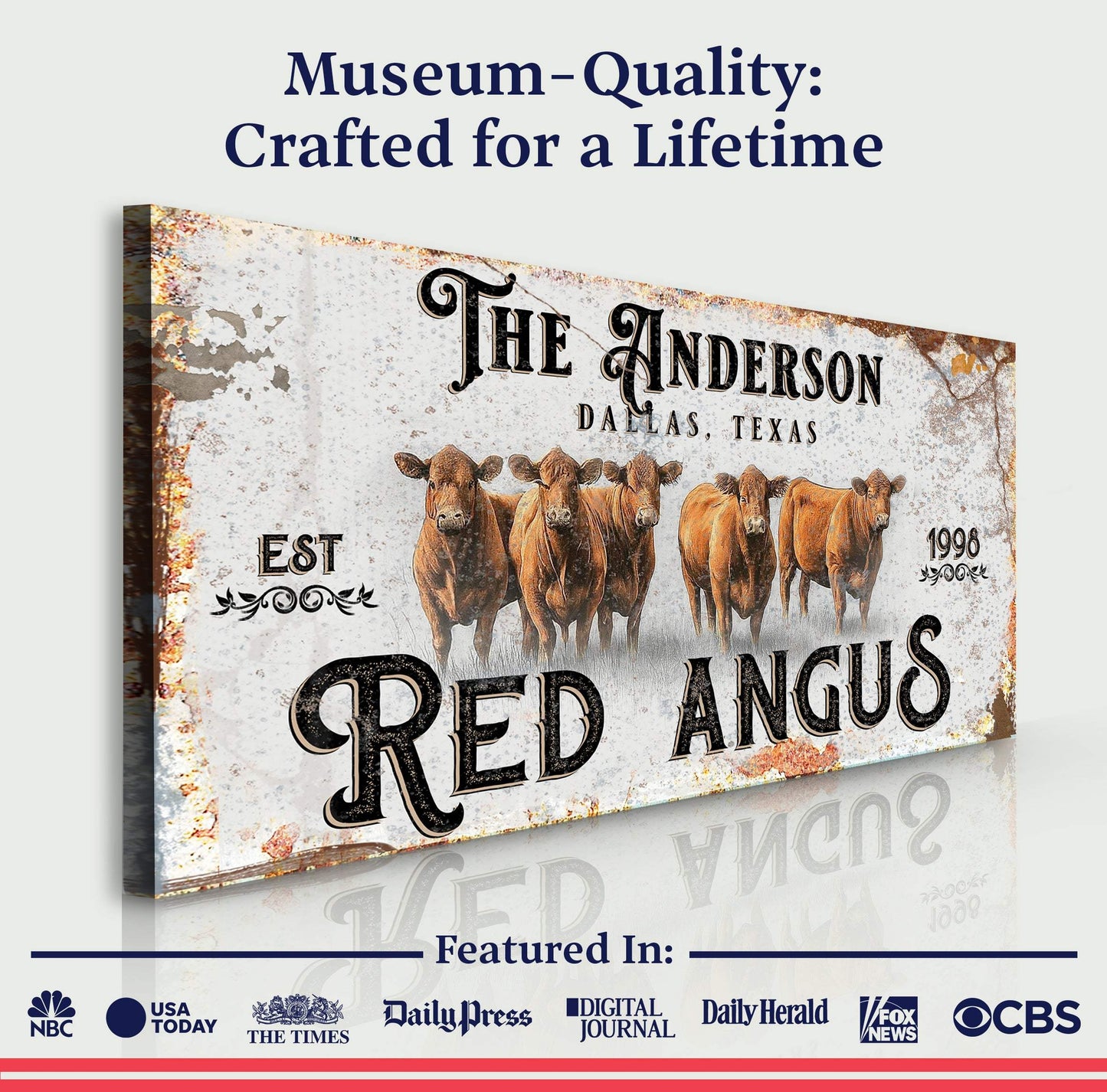 Red Angus Sign - Tailored Canvases - Flyclothing LLC