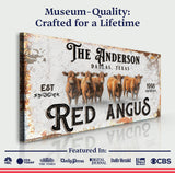 Red Angus Sign - Tailored Canvases - Flyclothing LLC