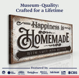 Happiness Is Homemade With Love And Butter Sign - Tailored Canvases - Flyclothing LLC