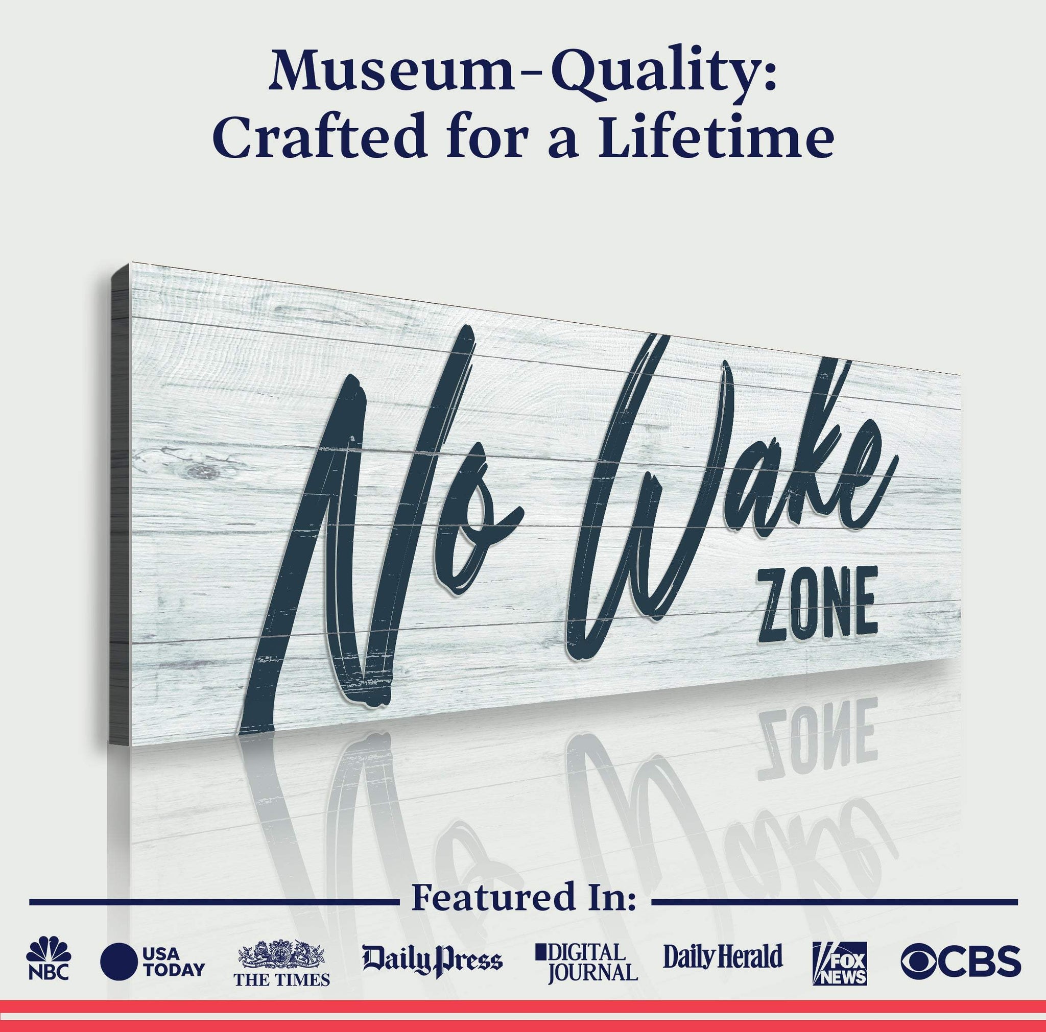 No Wake Zone Sign XVI - Tailored Canvases - Flyclothing LLC