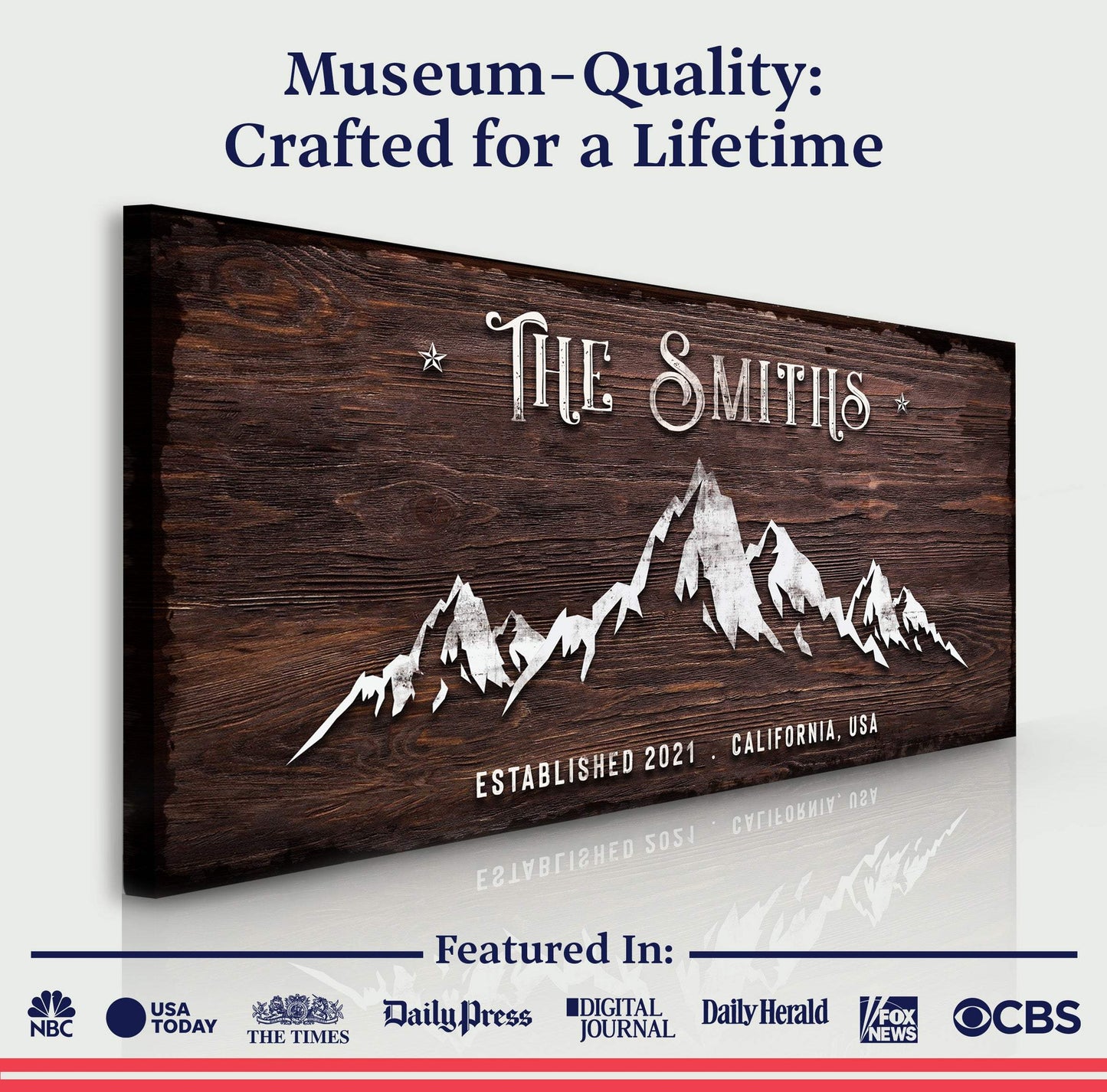 Family Mountain Home Sign - Tailored Canvases - Flyclothing LLC