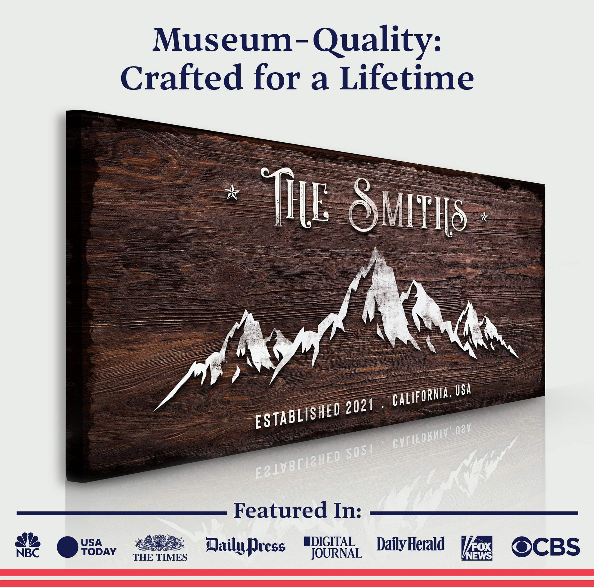 Family Mountain Home Sign - Tailored Canvases - Flyclothing LLC