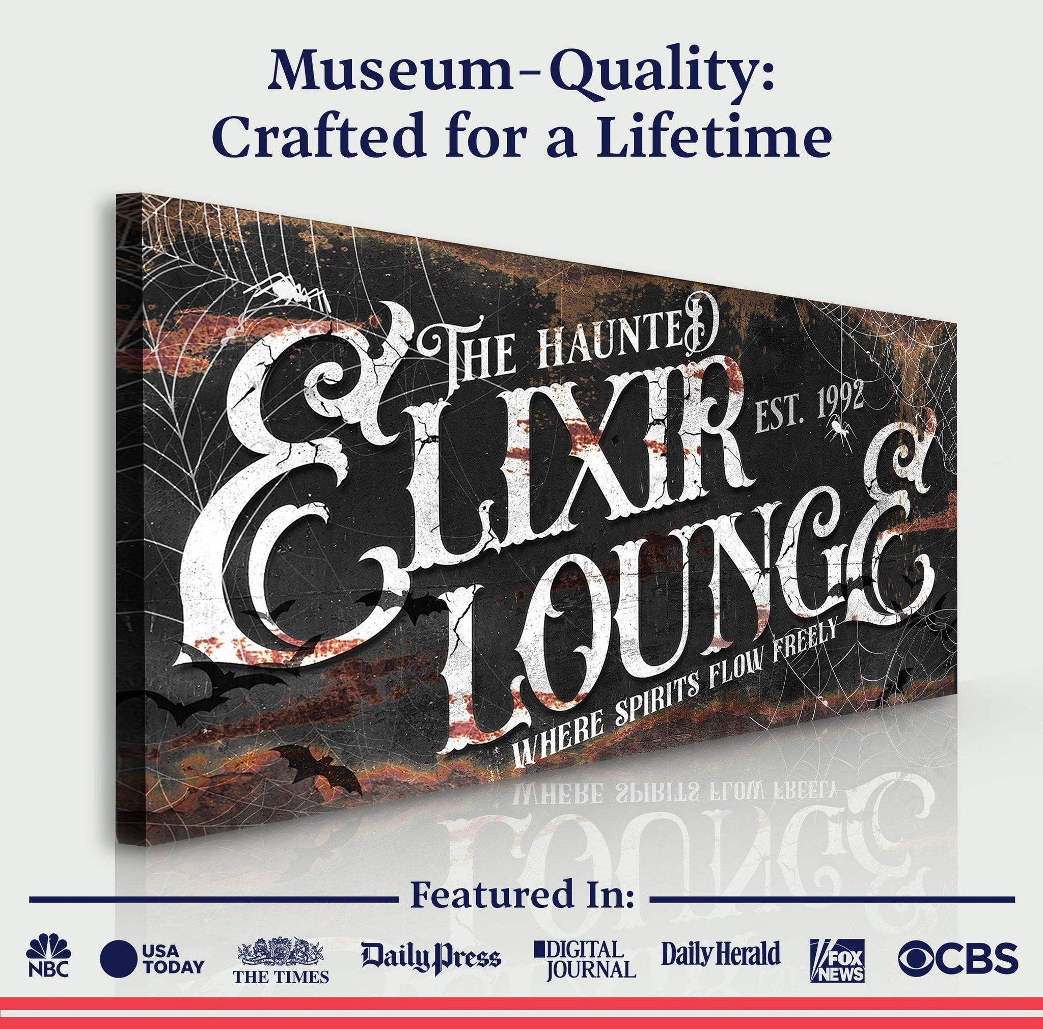 The Haunted Elixir Lounge Halloween Sign III - Tailored Canvases - Flyclothing LLC