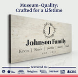 White Family Sign - Tailored Canvases - Flyclothing LLC