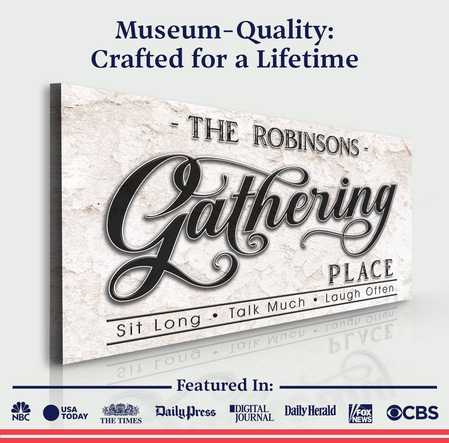 The Gathering Place Personalized Sign - Tailored Canvases - Flyclothing LLC