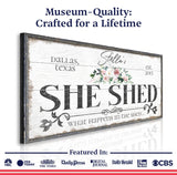 Personalized She Shed Sign VII - Tailored Canvases - Flyclothing LLC