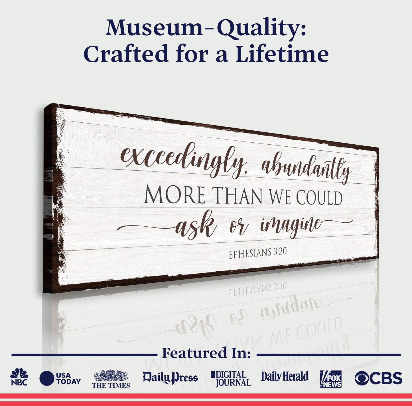 Exceedingly, Abundantly More Than We Could Ask Or Imagine Faith Sign - Tailored Canvases - Flyclothing LLC