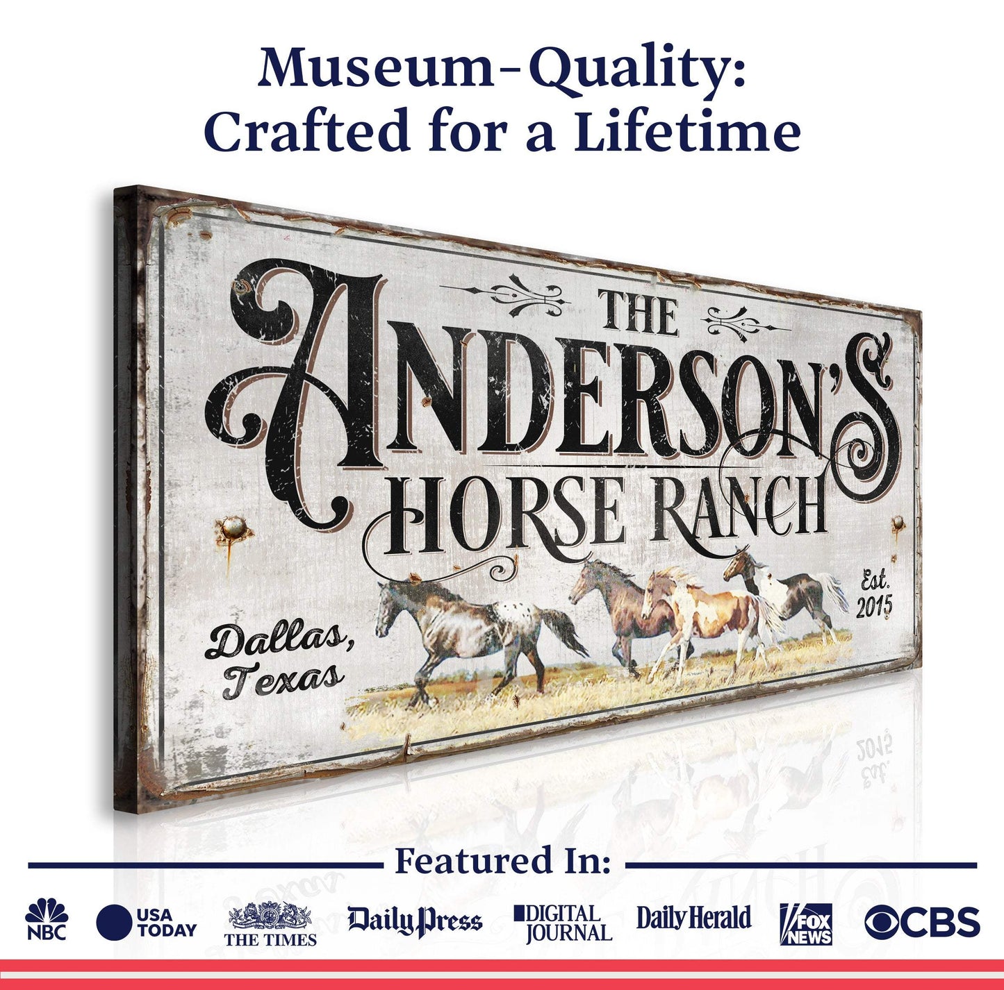 Personalized Horse Ranch Sign II - Tailored Canvases - Flyclothing LLC